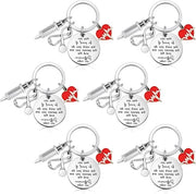 Set di 6 Chiavi con Stethoscoop per Infermiera con Supporto in Acciaio Inox