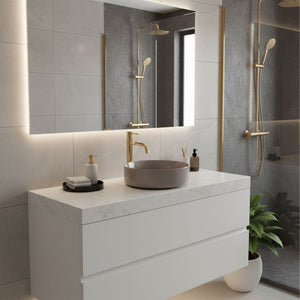 Lavabo Da Appoggio Rea Sami Beige Shiny