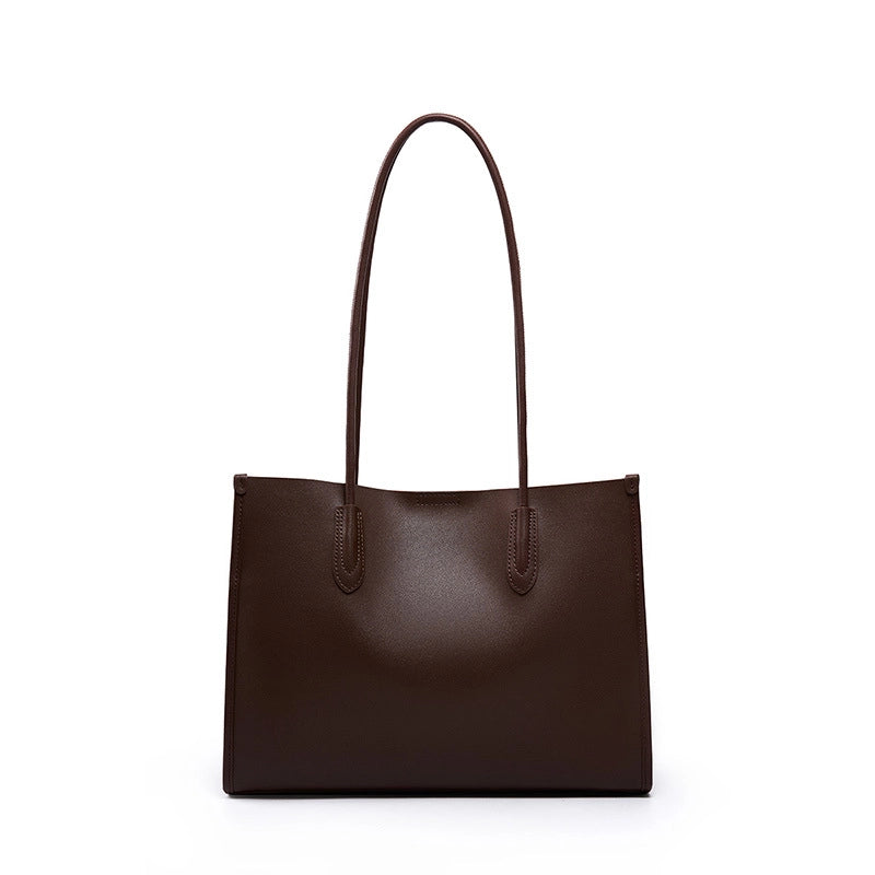 Borsa a tracolla da donna in vera pelle, colore viola.