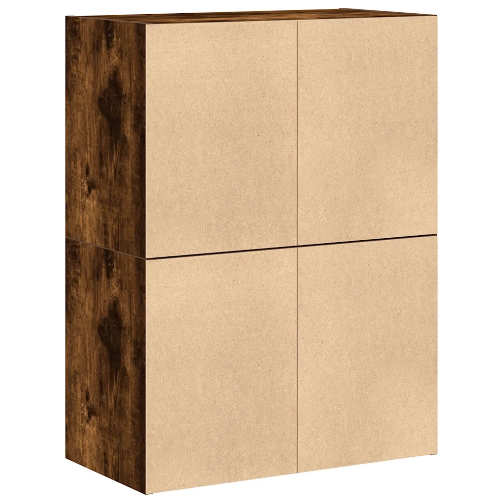 Armadi con 2 Cassetti 2 pz Rovere Fumo 60x31x40cm in Truciolato CFW8512192