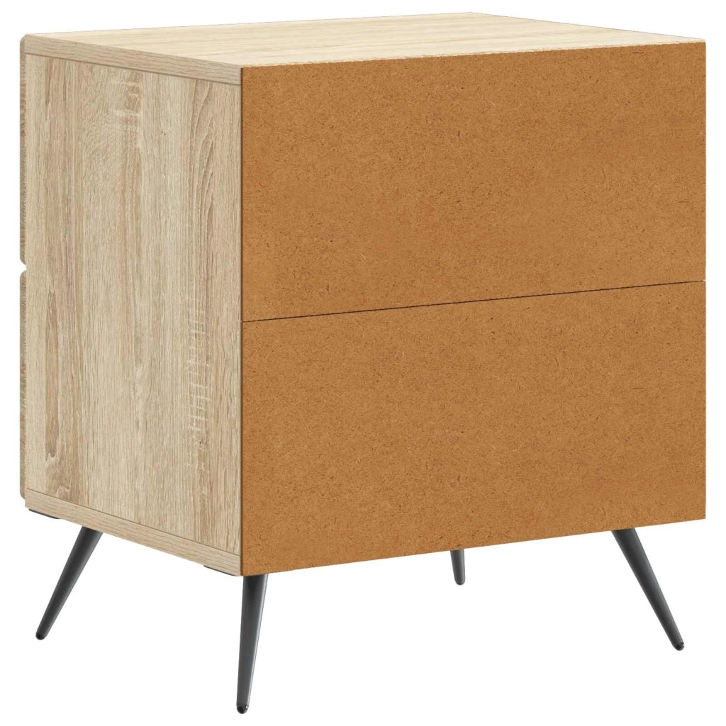 Set di 2 Comodini | Armadio da Notte | Mobiletto da notte Rovere Sonoma 43 x 34,5 x 47,5 cm