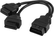 Adattore Y 16-pini OBD2 maschio a doppio femmina, cavo di estensione 31cm