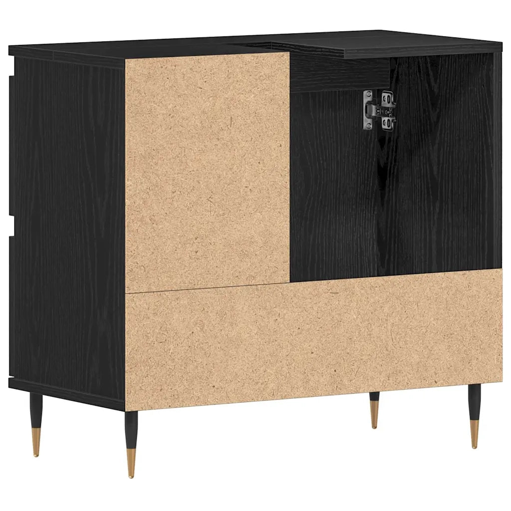 Mobile da Bagno Rovere Nero 65 x 33 x 60 cm Legno multistrato 862890