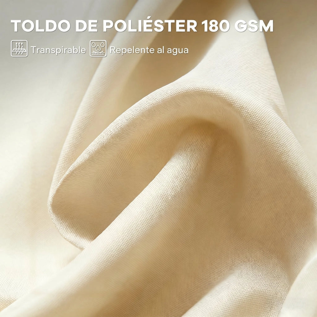 Ombrellone da Giardino con Manovella ¨C zephmum ¨C 460x270x240 cm Beige
