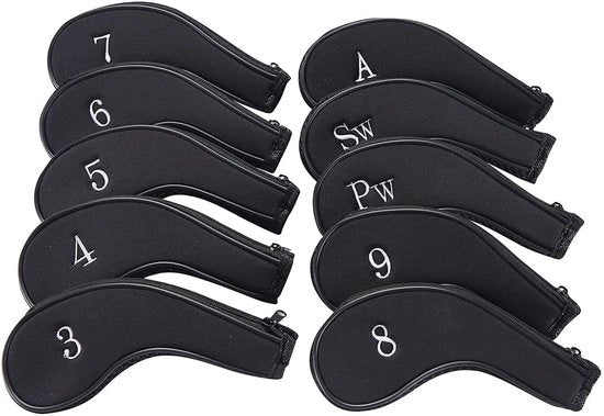 Set di Coperture per Testa di Ferro da Golf - 10 Pack - Adattamento Perfetto per Ferri da Golf - Protezione contro danni - Ideale per golfisti