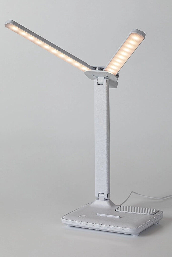 Lampada da scrivania LED dimmerabile bianca Elumo Rabalux