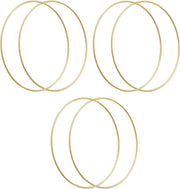 Decorazione di matrimonio a forma di fiore metallico grande, krans macramé con anello dorato, 15 cm