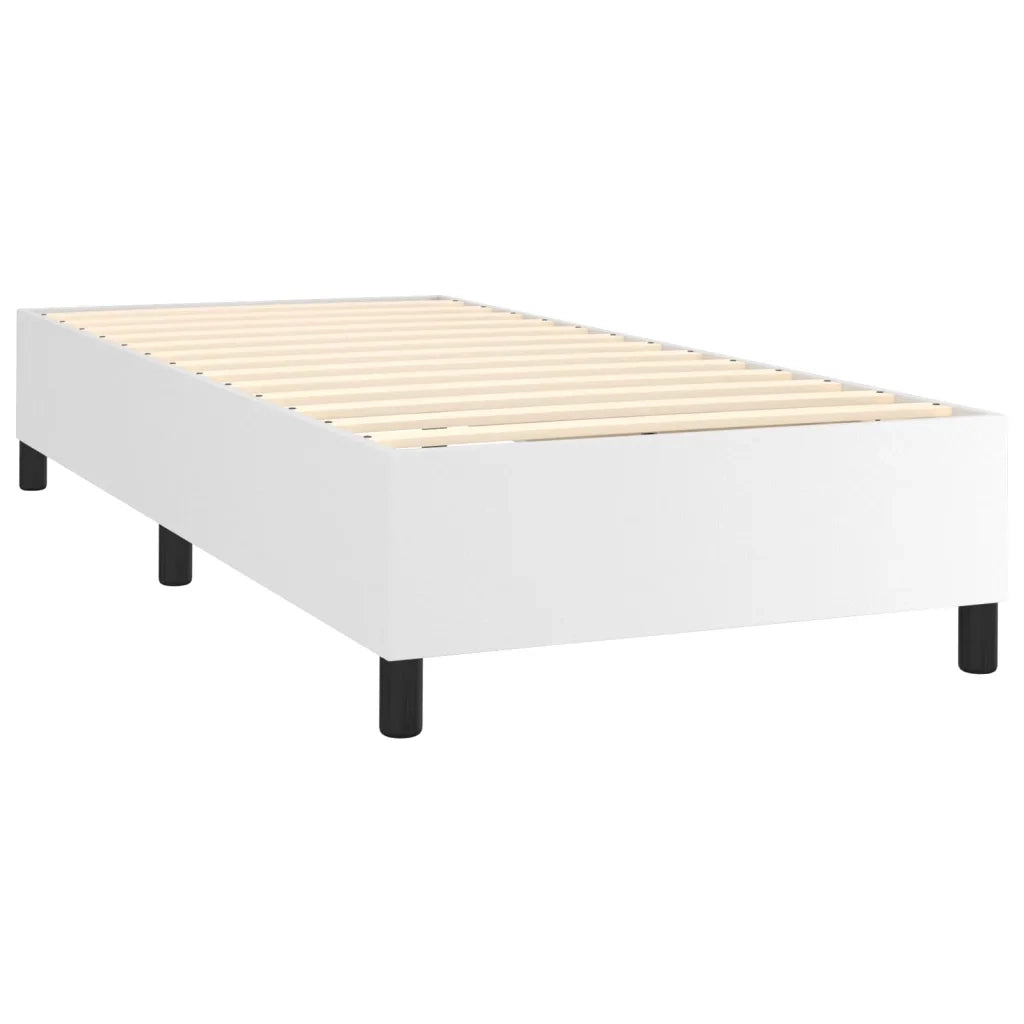 Giroletto Molle con Materasso e LED Bianco 80x200 cm Similpelle 3139230