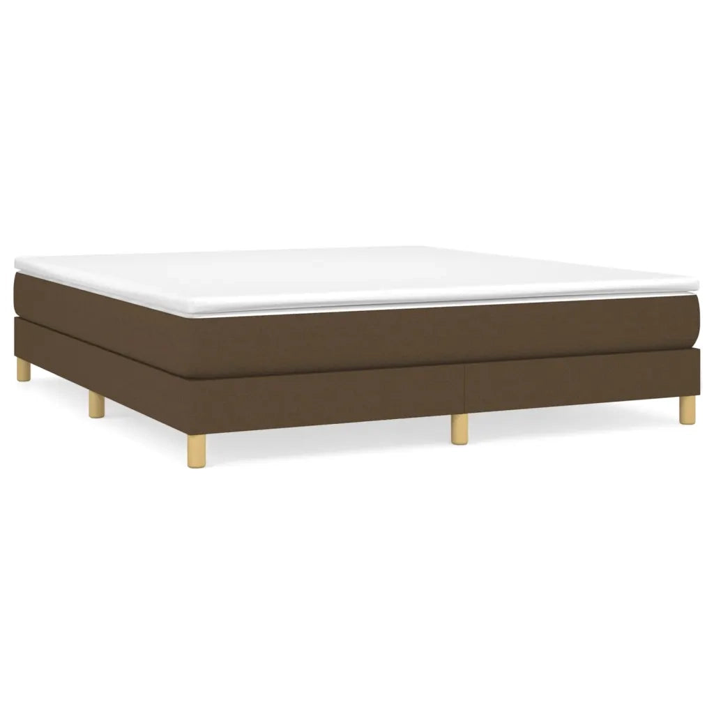 Struttura Letto a Rete a Molle Marrone Scuro 160x200 cm Tessuto 3120625