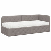 Letto singolo | Letto per adulti | Cornice del letto ad angolo Talpa 80 x 200 cm Tessuto