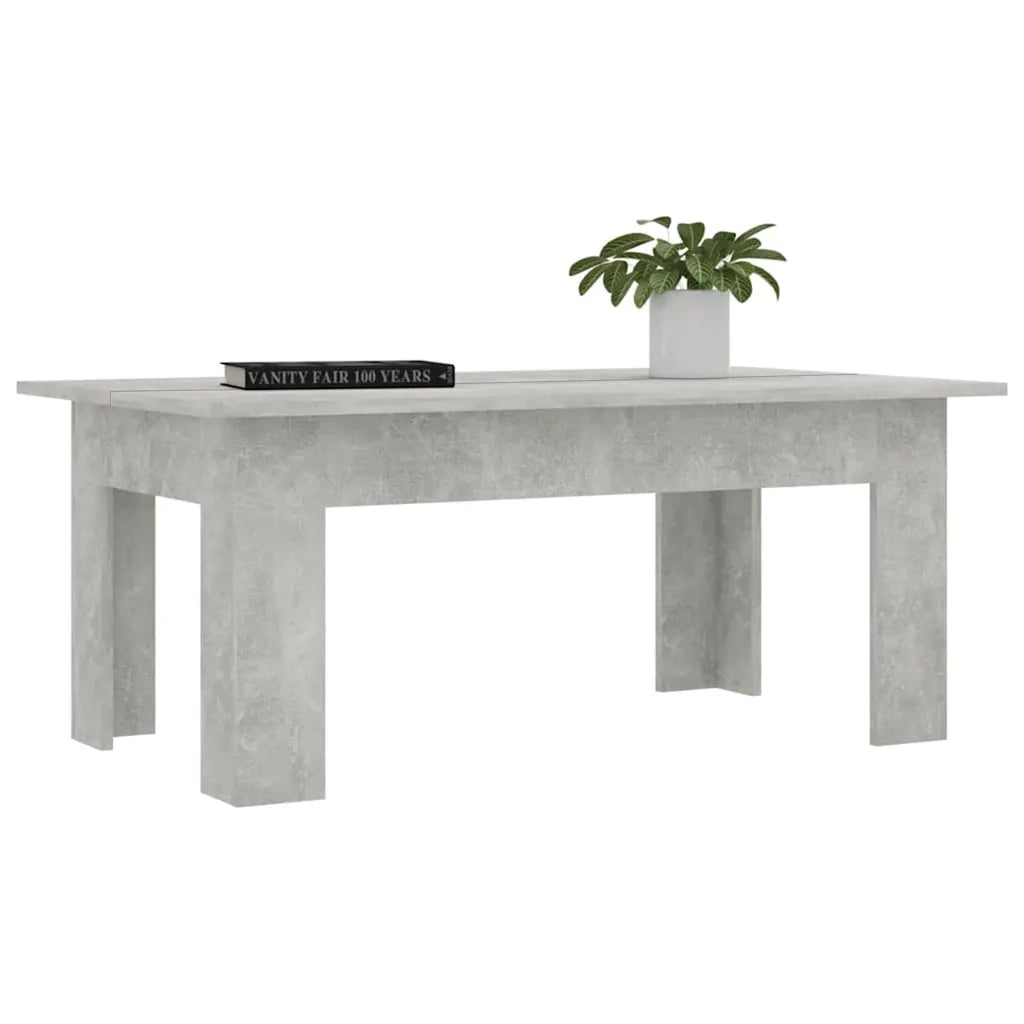 Tavolino da CaffÃ¨ Grigio Cemento 100x60x42 cm in Truciolato cod mxl 13526