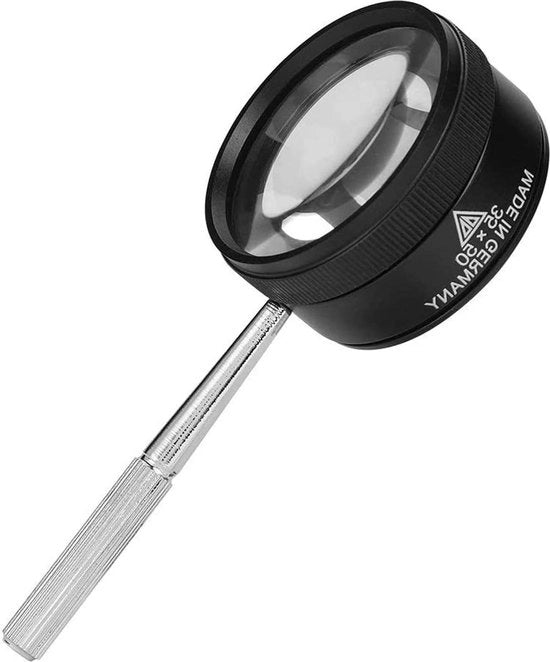 Vergrootglas professionale per gioielli - Verglassatura con tessuto di ingrandimento - Levensvergrootglas per anziani e persone con vista debolissima - Nero Lente per gioielli