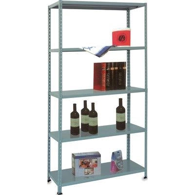 SCAFFALE KIT 5 RIPIANI ASTE INT PESANTE PROMETAL - VERN GRIGIO CM 40X100 H.CM 200