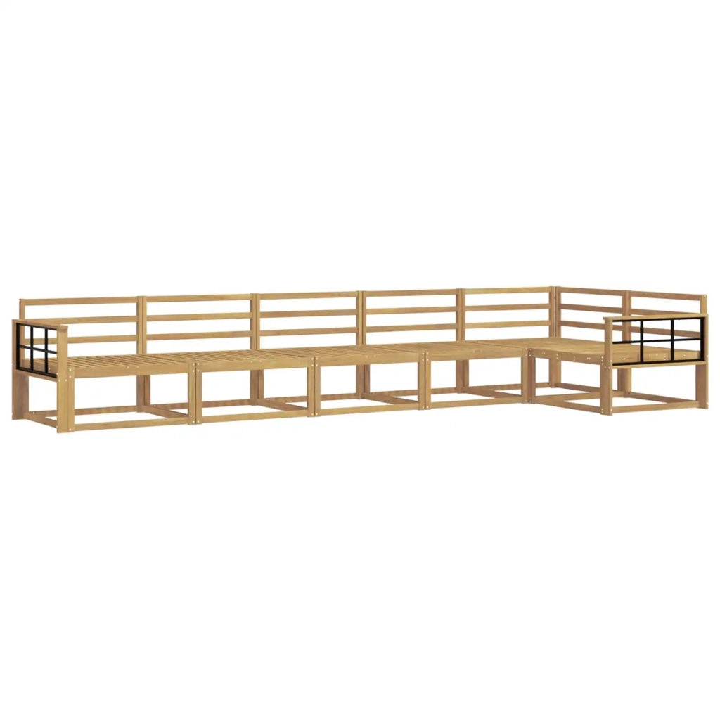 Set di divani da esterno 6 pcs Bianco 406 x 168,5 x 73 cm 3386523