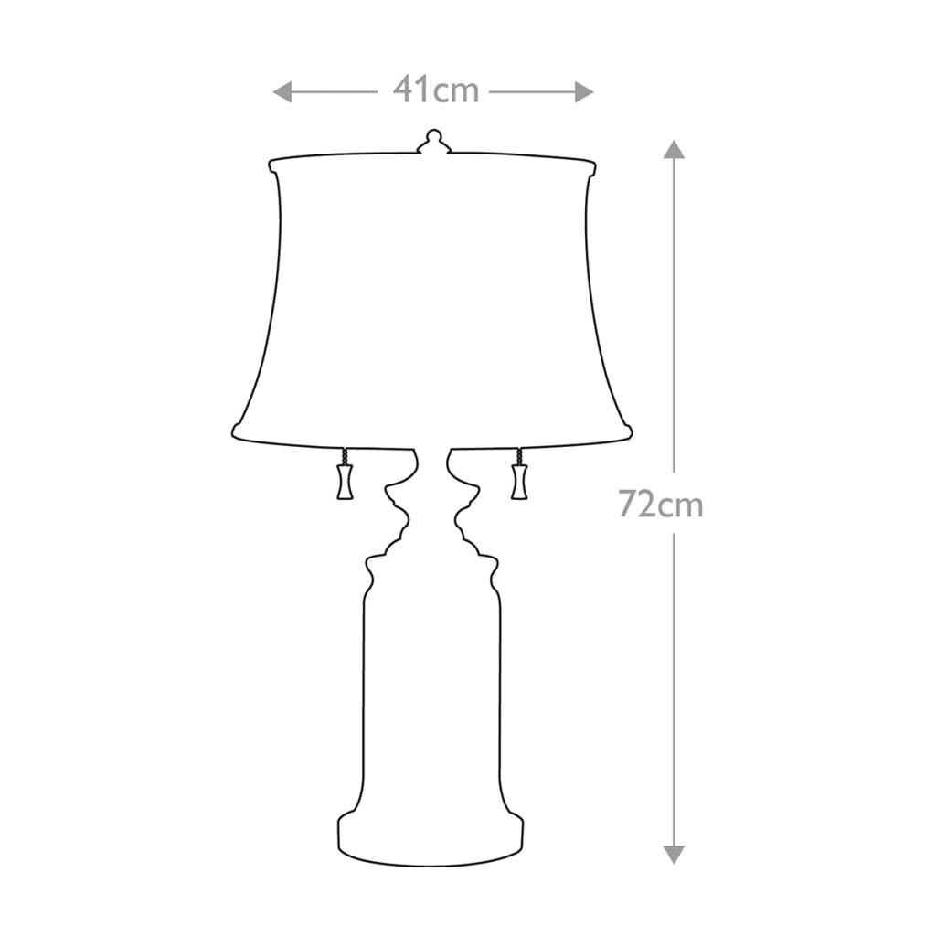 Lampada da tavolo classica nichel con paralume bianco Feiss