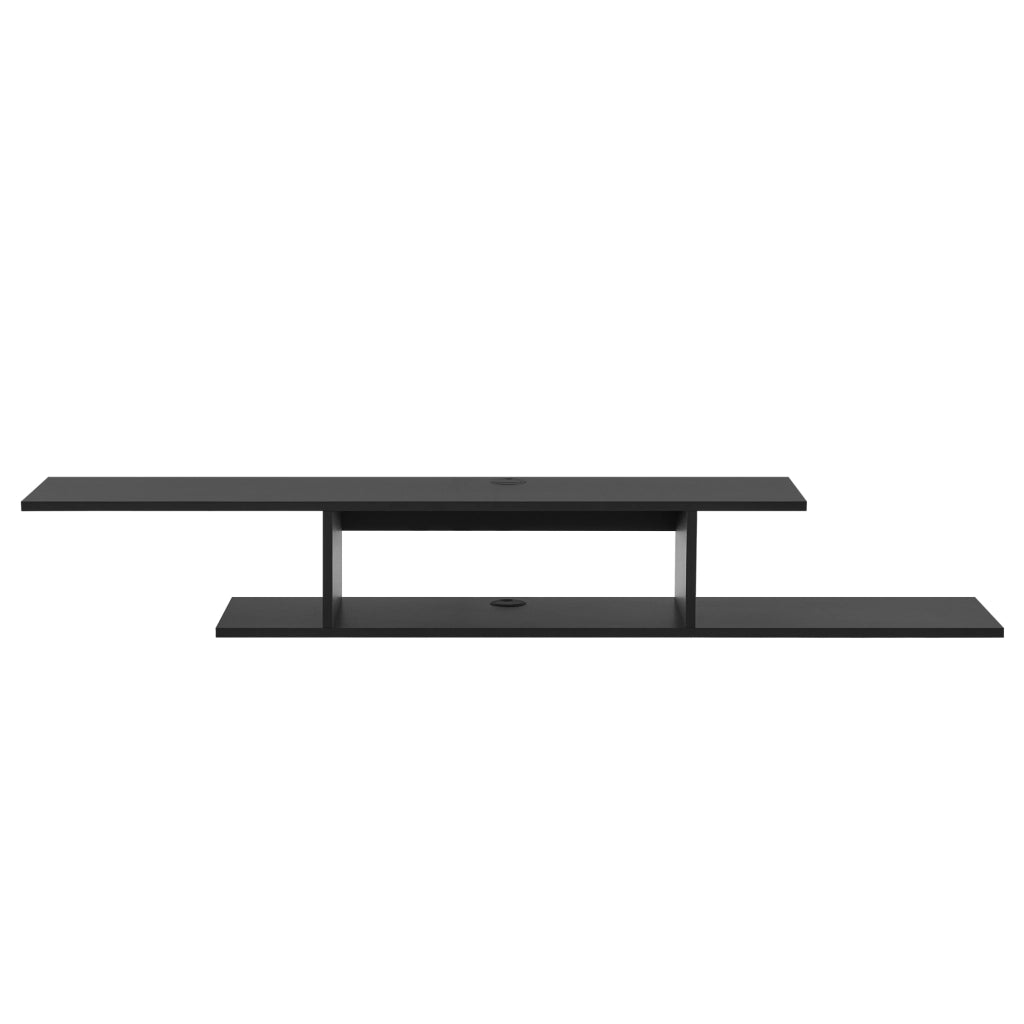 Mensola TV Støvring Sospesa a Muro 21 x 150 x 25 cm Nero [en.casa]
