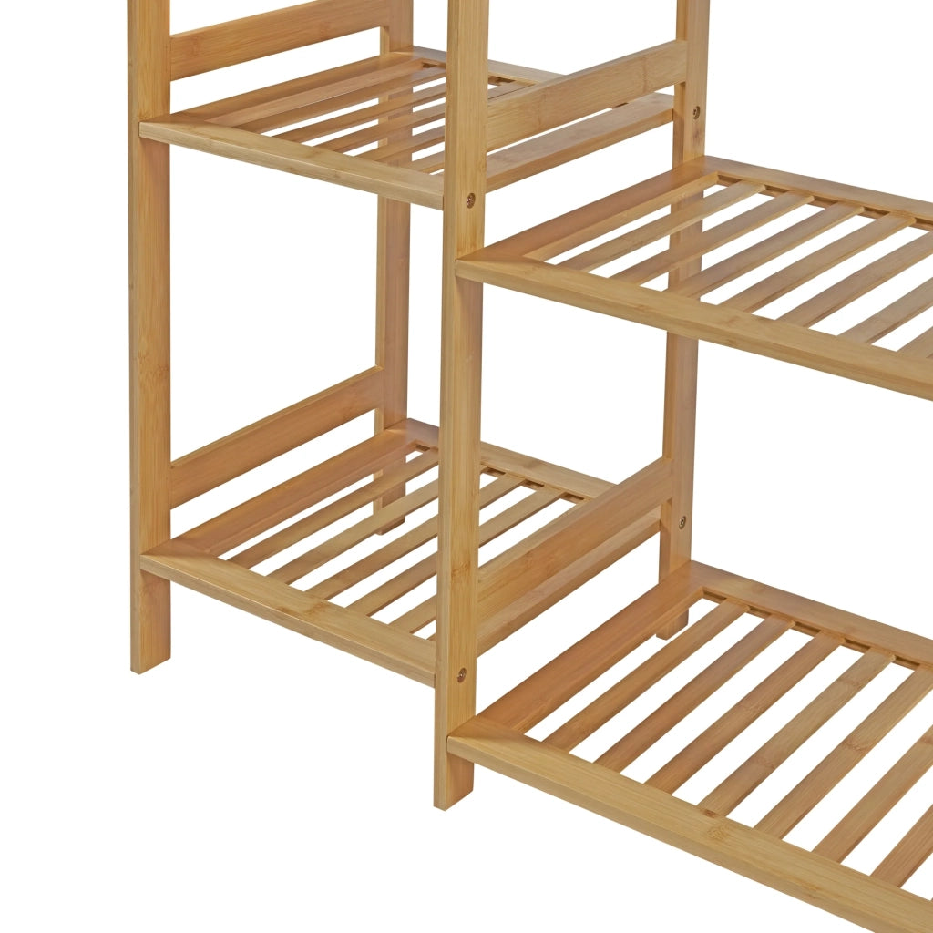 Appendiabiti attaccapanni appendiabiti armadio aperto 165 x 122 x 35 cm bambù naturale 03_0010287
