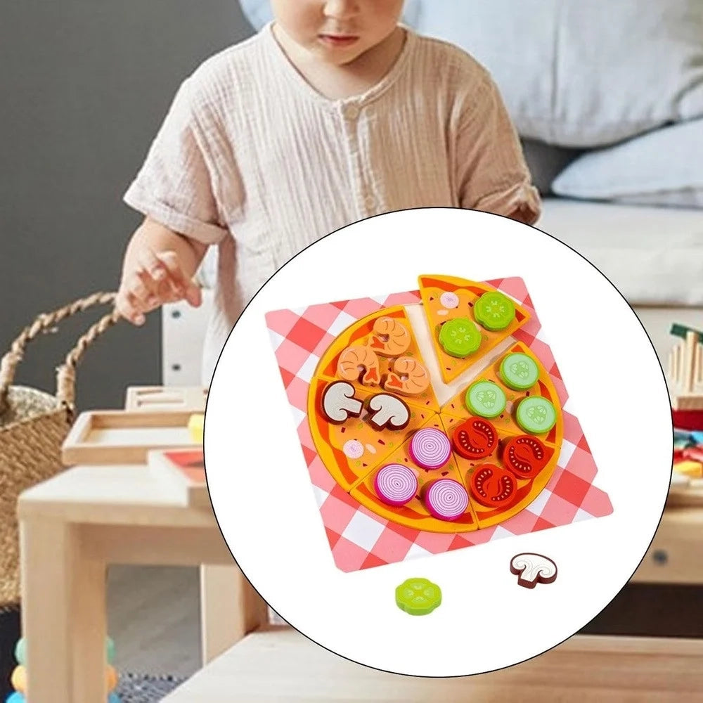 Trade Shop - Gioco Abbinamento Smistamento Forme In Legno Educativo Forma Pizza Per Bambini 07525 -