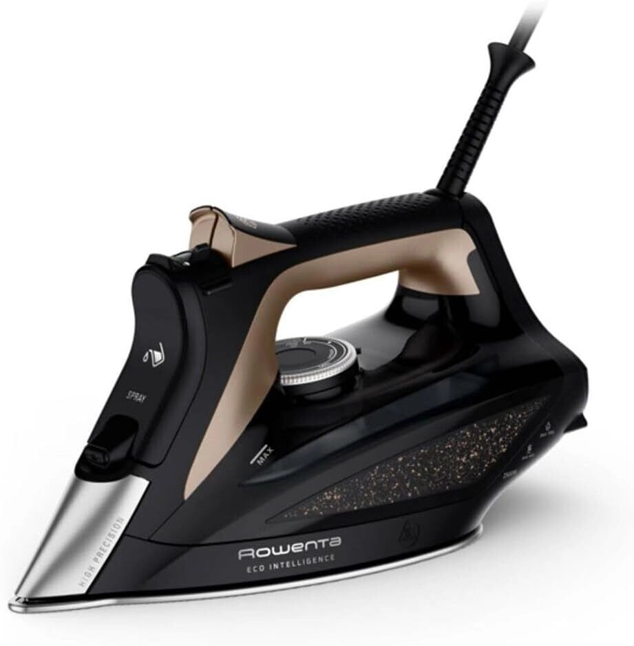 Rowenta DW6341D1 ferro da stiro Ferro a vapore Piastra Microsteam 400 HD 3De 2500 W Nero, Marrone