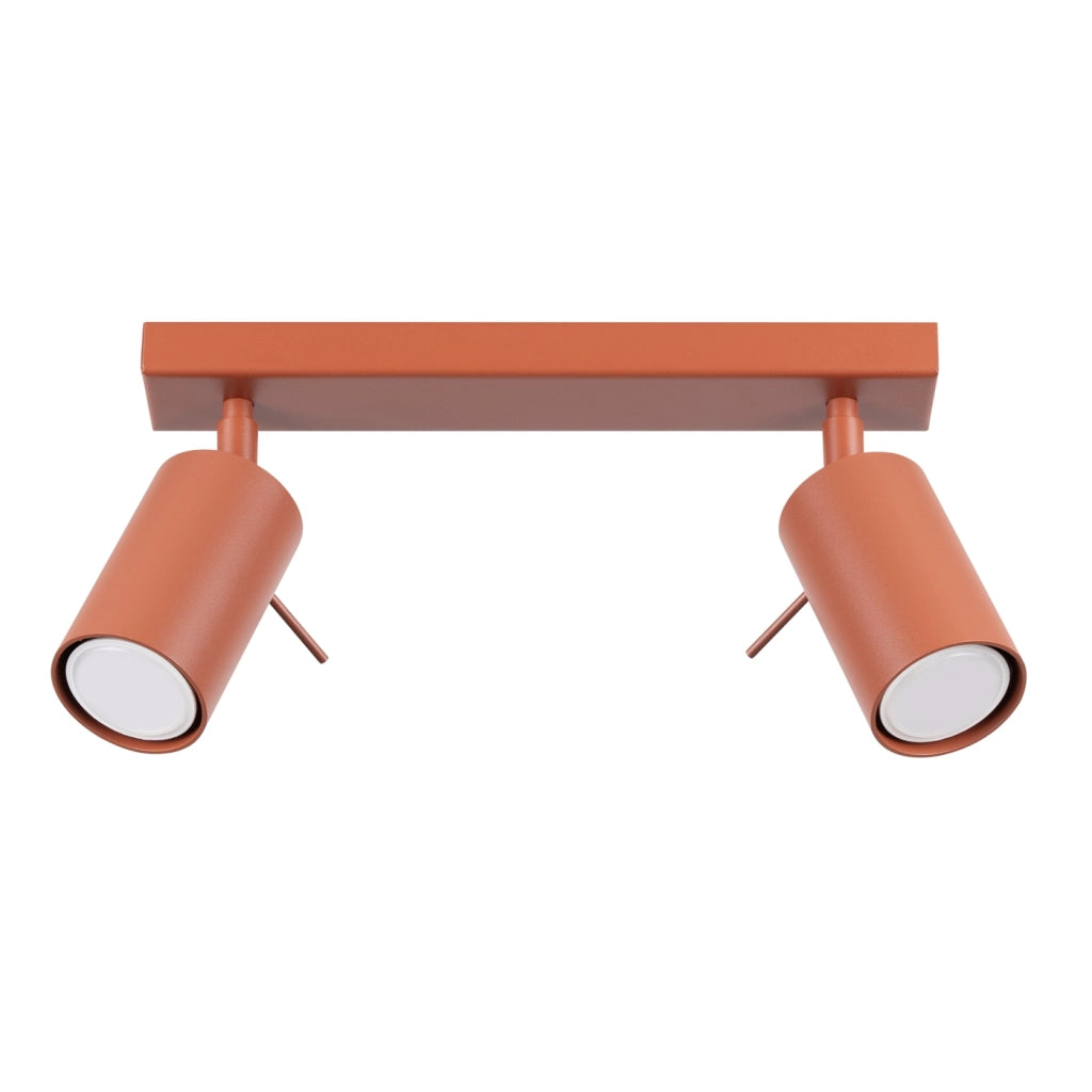 Lampada da soffitto RING 2 rosso ocra
