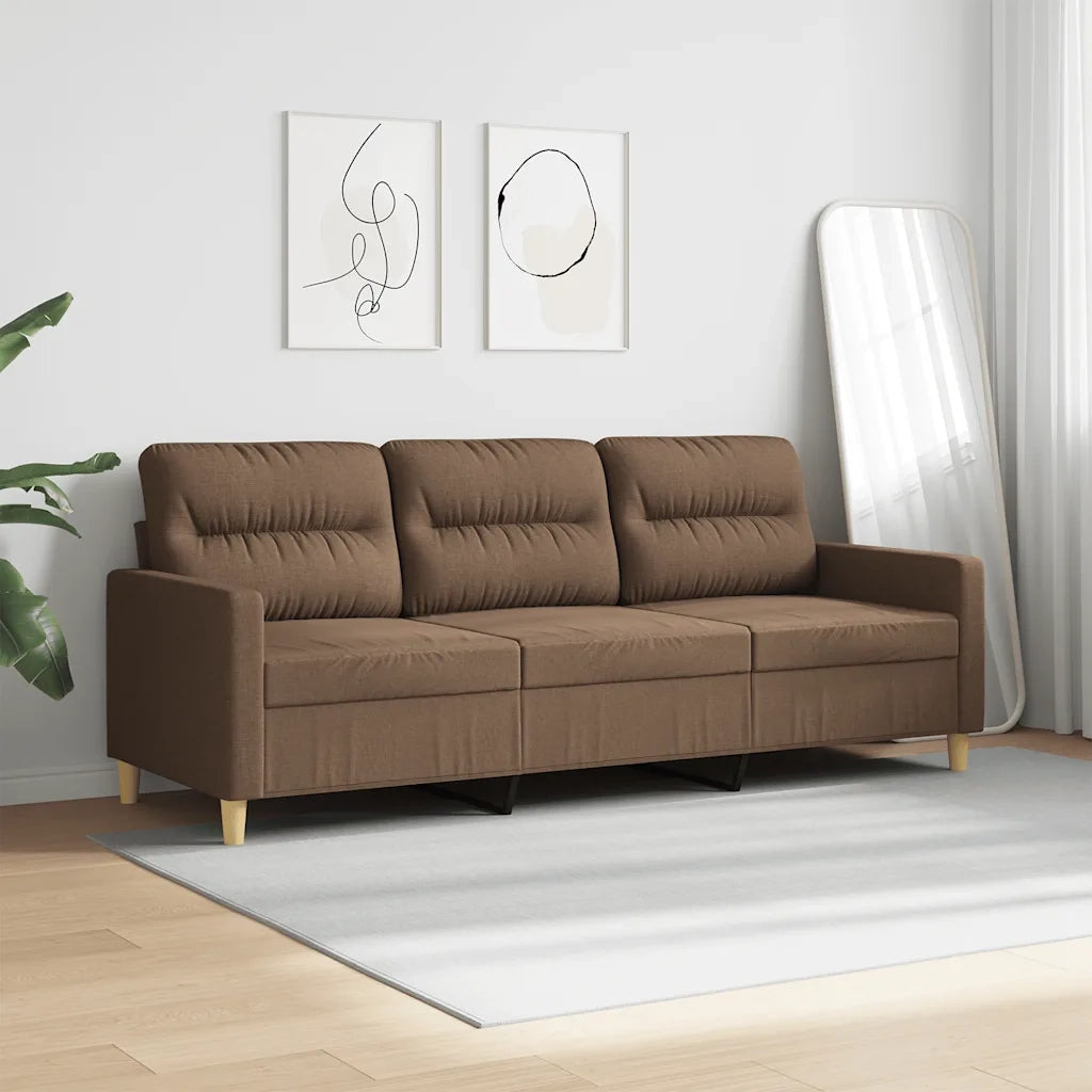 Divano a 3 Posti Marrone 180 cm in Tessutocod mxl 128689
