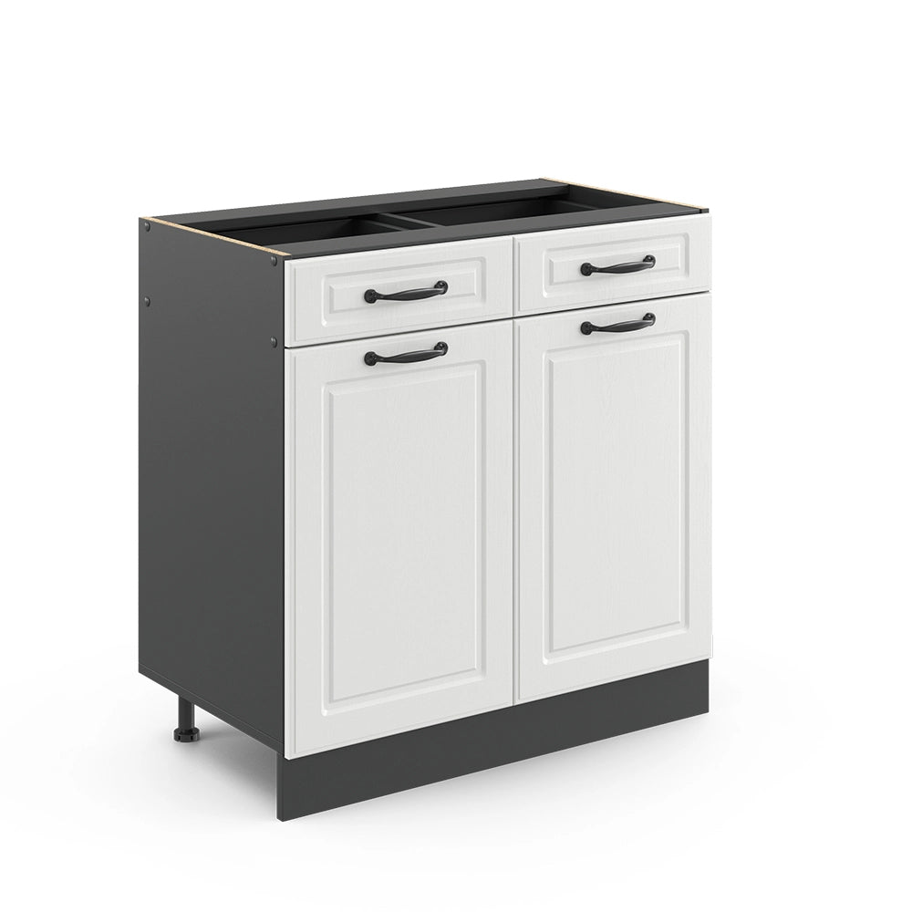 Vicco Mobiletto base per cucina Bianco casa di campagna 80 cm senza piano di lavoro
