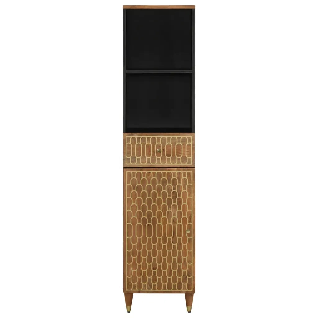 Mobile da Bagno | Armadio da bagno 38x33x160 cm in Legno Massello di Mango