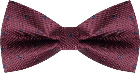 Accessorio per cravatta volante per uomo con disegno a puntini rossi, design classico, con nodo a bow, unico modello