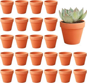 Set di Vasi per Fiori in Terracotta - 24 pezzi - Vasi per Piante da Giardino