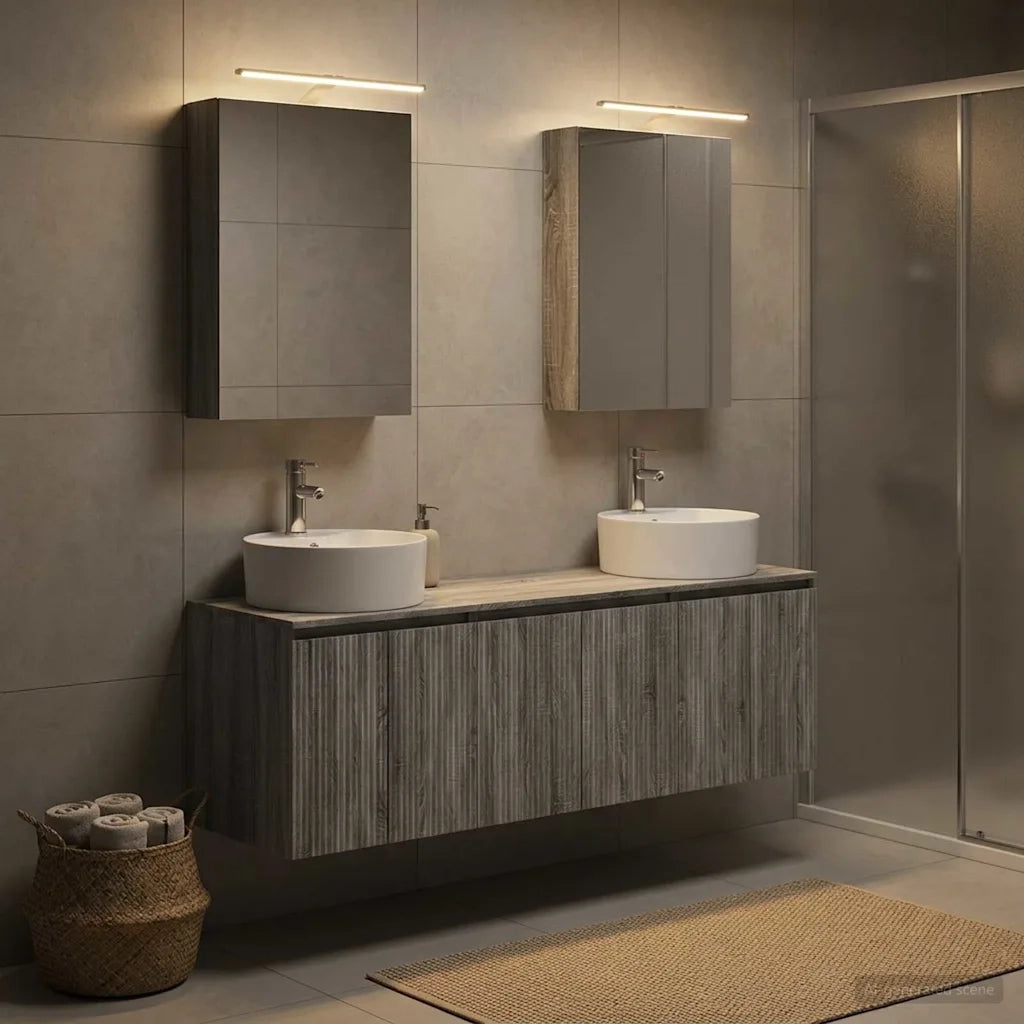Set di Armadi da Bagno 5 pcs Sonoma grigio Legno ingegnerizzato 3406436