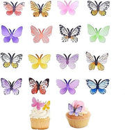 Decorazioni a forma di farfalla per torte - Set da 72 pezzi - Carta da waffle commestibile - Ideale per matrimoni e compleanni