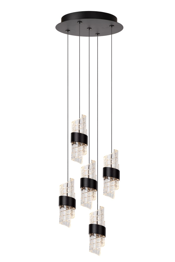 Lampada a sospensione Lucide Kligande LED 7W nera Ø30