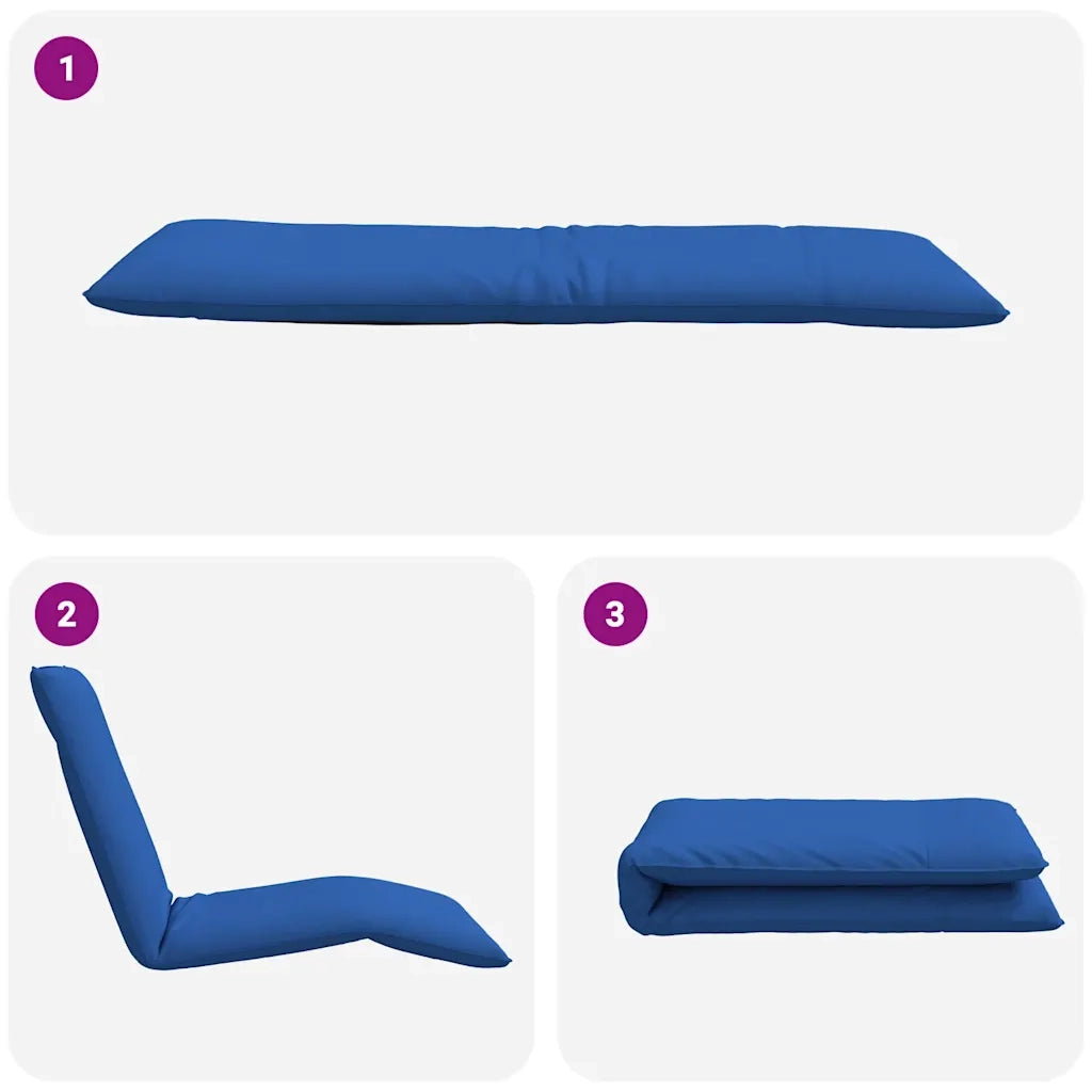 Sdraio da giardino | Lettino Pieghevole Blu Reale 175x54x8,5 cm in Tessuto Oxford