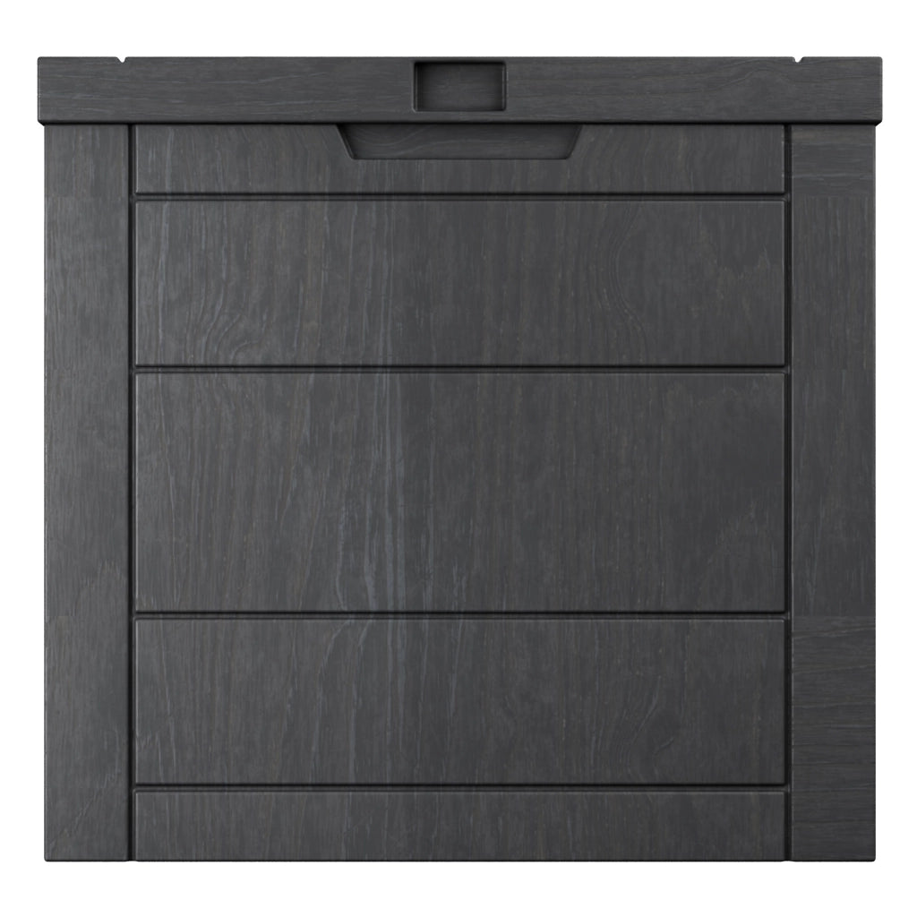 Neo 35 - Baule Portaoggetti da Giardino 54x53x56 cm Contenitore Lucchettabile in Resina Antracite