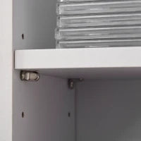 Set 2 Librerie Scaffale porta CD e DVD a 12 Ripiani Totali per 204 CD, in Legno, 21x22.5x88.5 cm, Bianco
