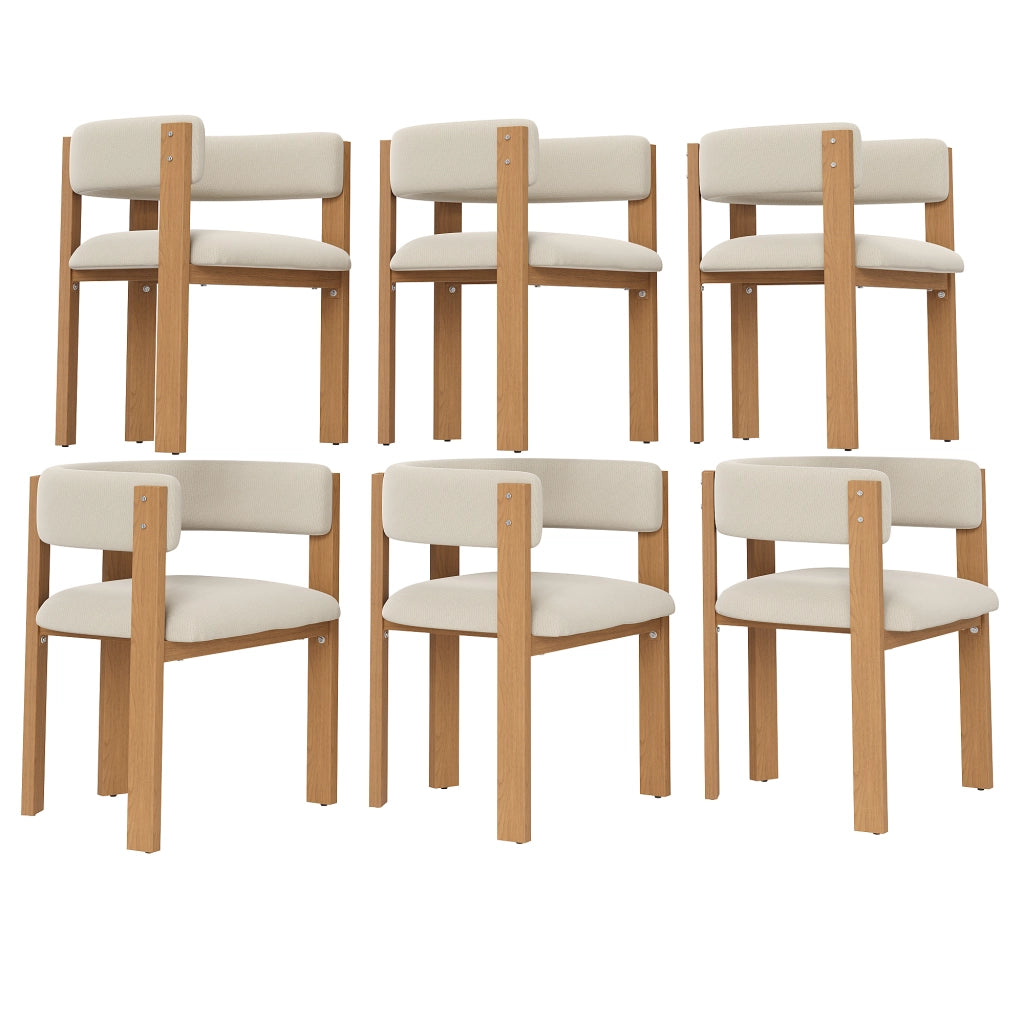 Set di 6 sedie ergonomiche - Zephmum- Spalliera imbottita gambe in ferro