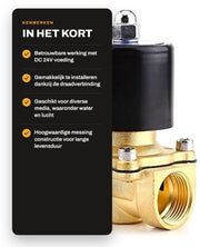 Vitale Solenoide 24V - Chiusura Normale - Alluminio - 3/4 pollici BSPP - Valvola di Ricambio - Adatto per Acqua/Aria/Gas - Ventilatore Elettrico