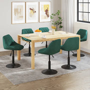 Sedie da Pranzo Girevoli 6 pz Verde Scuro in Velluto 3088805