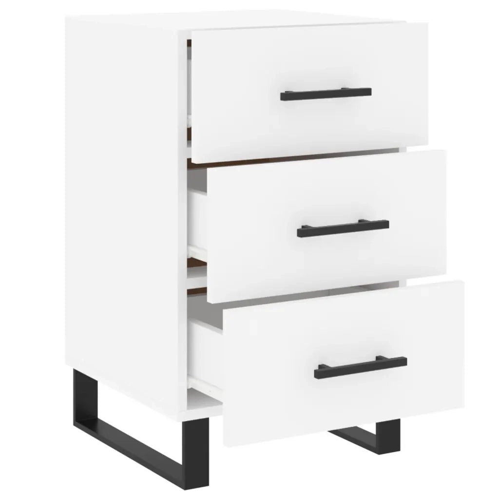 Comodino Bianco 40x40x66 cm in Legno Multistrato 827684