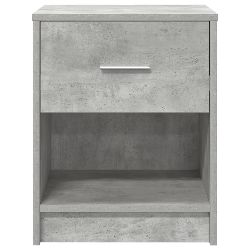 Comodini 2 pz con Cassetto Grigio Cemento 40x34x50 cm 858774