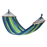 Trade Shop - Amaca 200 X 100 Cm Tessile Riga Blu/verde Multicolore Campeggio Giardino 65203a -