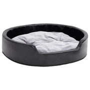 Cuccia per cani 79 x 70 x 19 cm in peluche e similpelle nera 02_0043227