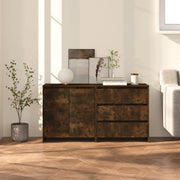 Credenze 2 pz Rovere Fumo in Legno Multistrato 3098062