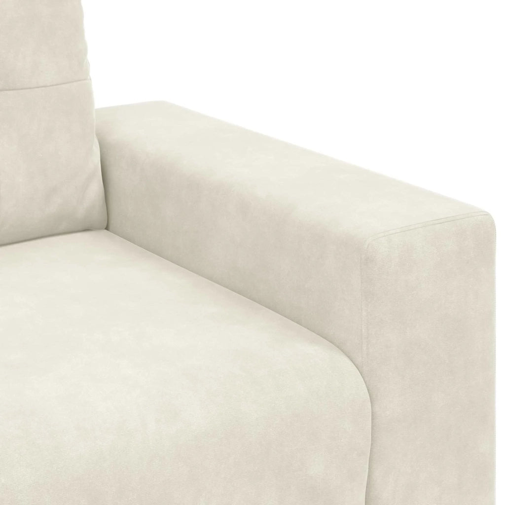| Divano a due posti | con cuscino Crema Velluto 4105118