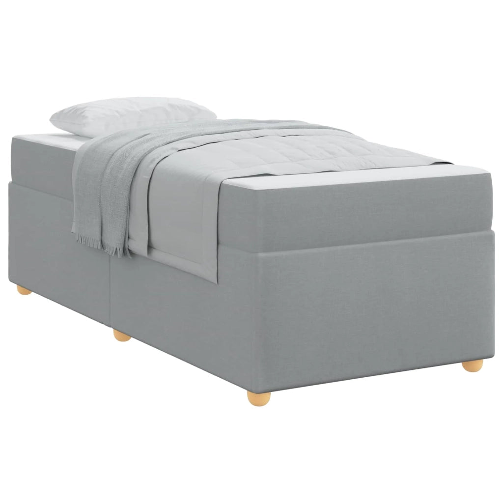 Struttura del letto Grigio chiaro 90 x 200 cm Tessuto