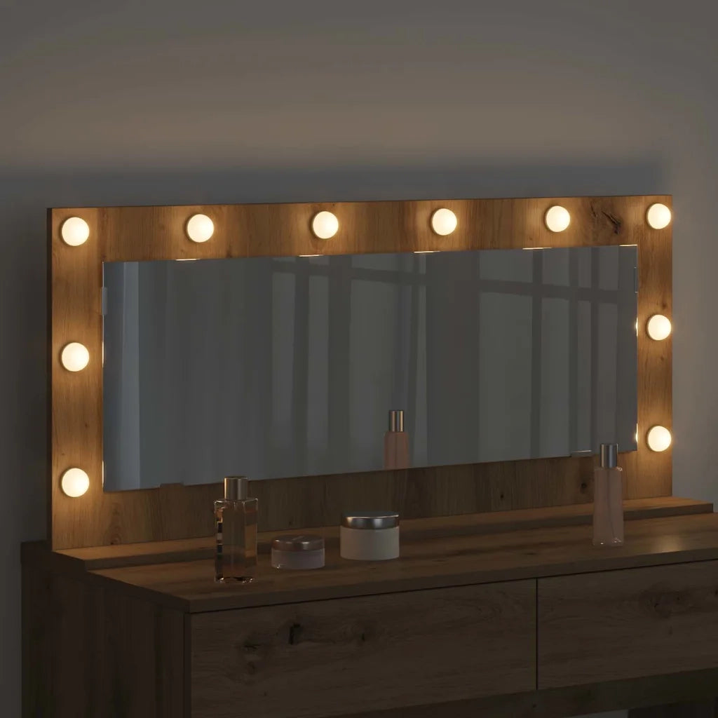 Specchio da Vanità Rovere artigianale 100 x 45 x 18 cm 868332