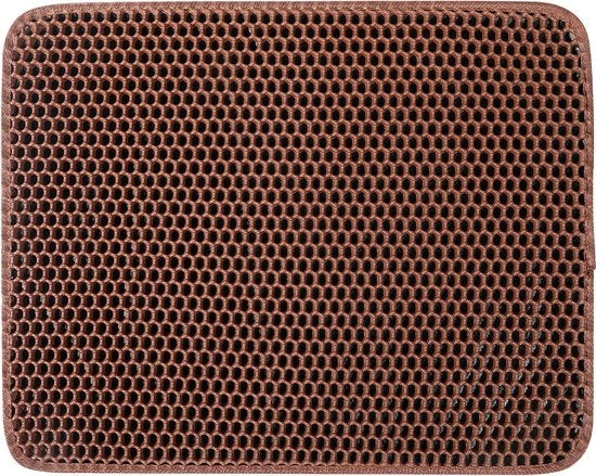 Pavimento per gatto, Disegno a doppia faccia, Materiale resistente a urina e acqua, Controllo della spazzatura, Minore produzione di rifiuti, Facile da pulire, Lavabile, 30*30cm - per caffè