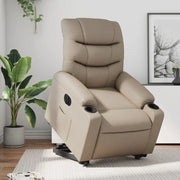 Poltrona Alzapersona Reclinante Elettrica Cappuccino Similpelle 3206619