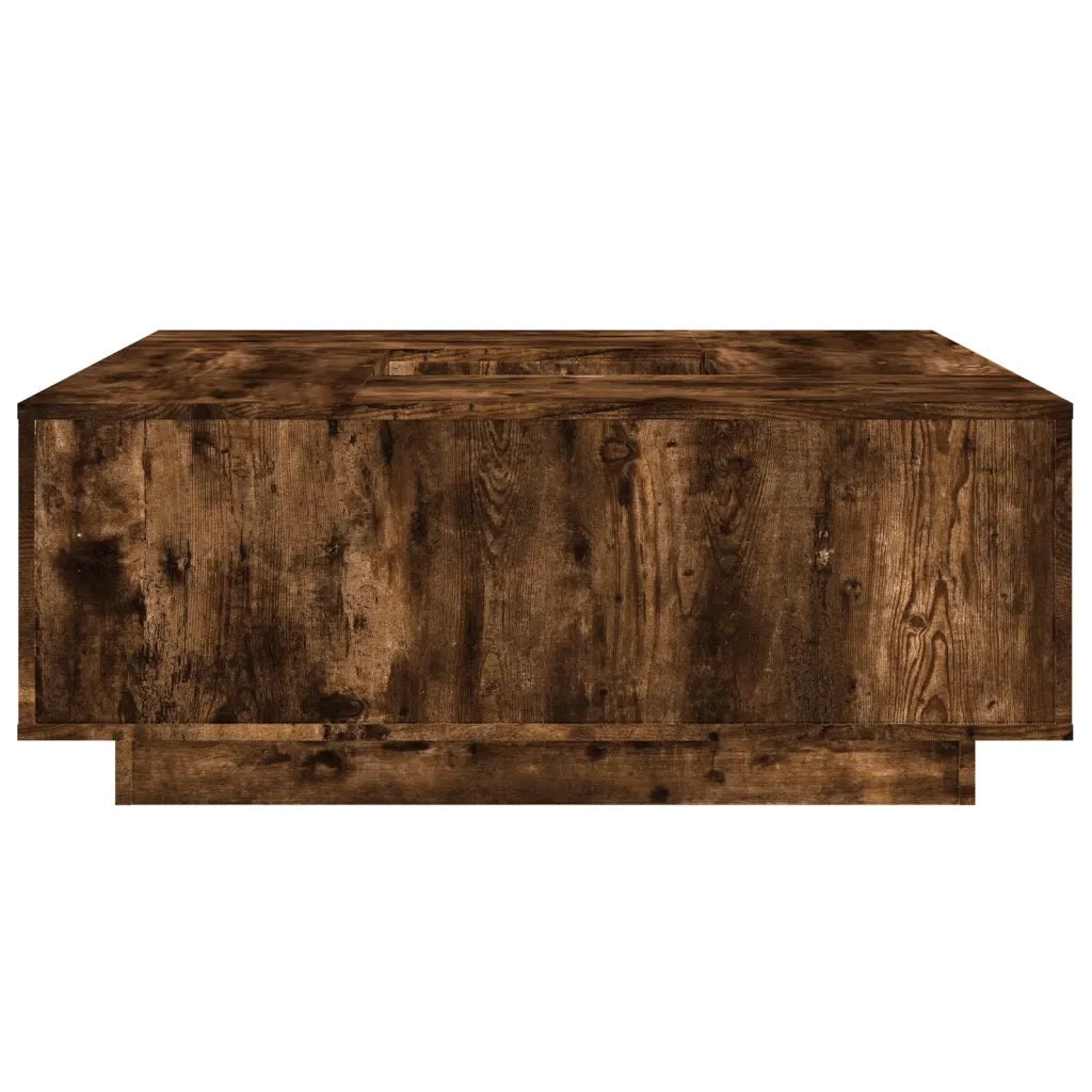 Tavolino da Salotto Rovere Fumo 100x100x40 cm Legno Multistrato 3284053