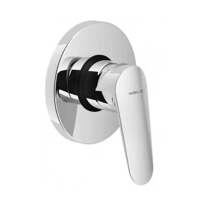 Set doccia cromato Nobili Hof completo di soffione tondo 25 cm e miscelatore incasso